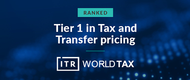 ALG ranked Tier 1 in Tax and Transfer Pricing in the 2025 Edition of ITR World Tax